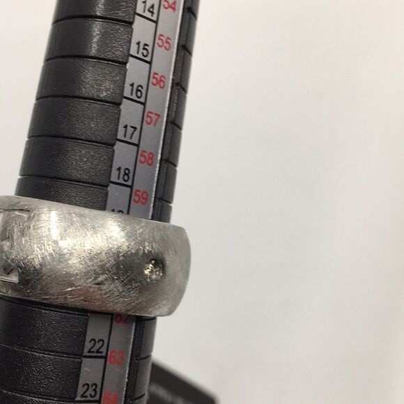 MOOBY AMORE silver tone textured chunky ring Sz 9 1/2 - Picture 13 of 16